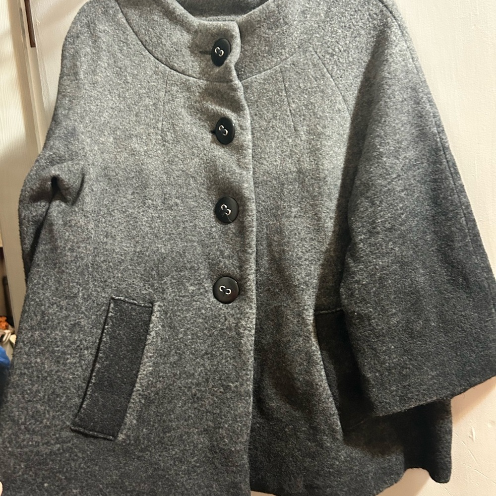 Jones New York Charcoal Wool Coat